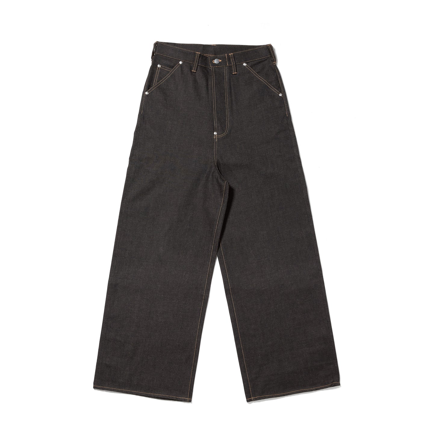 coffee black denim trousers