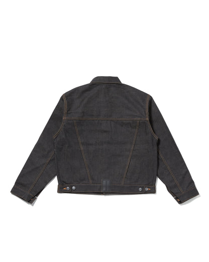 coffee black denim jacket